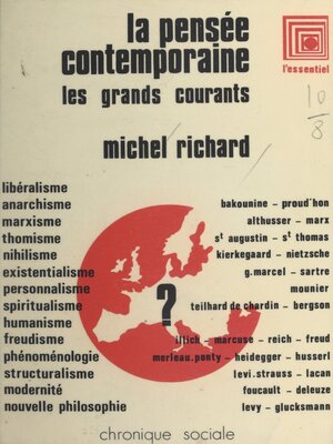 cover image of La pensée contemporaine